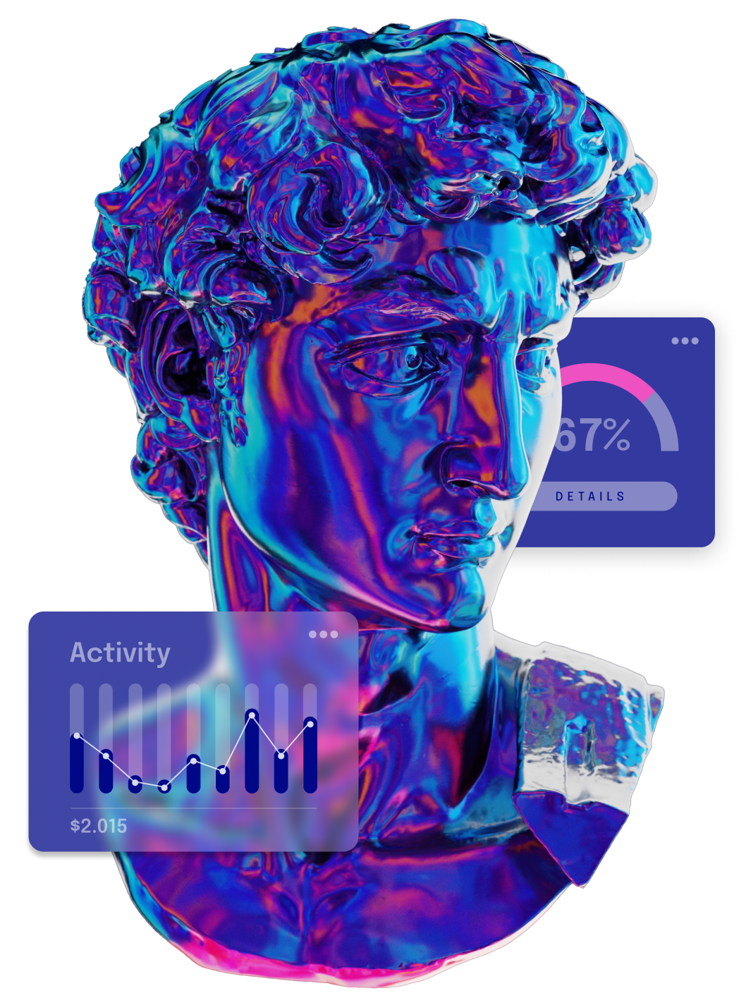 Iconic Ideation chrome bust